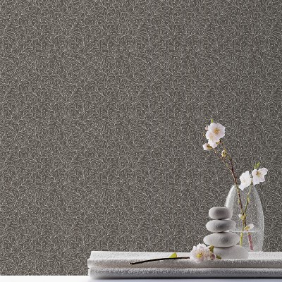 papel pintado con hojas de color negro y blanco papel pintado con hojas de color negro y blanco