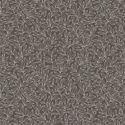 papel pintado con hojas de color negro y blanco