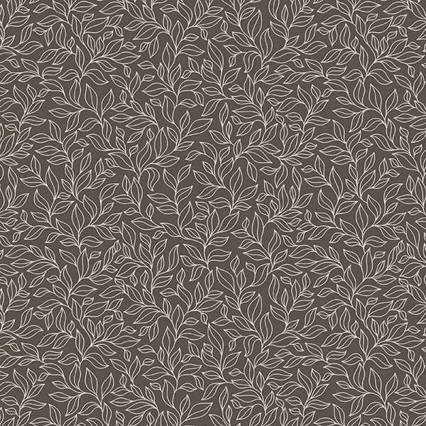 papel pintado con hojas de color negro y blanco