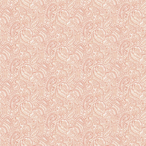 papel de parede cachemir floral cor vermelho com fundo branco.