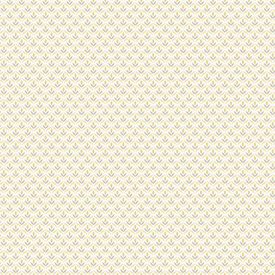 papel de parede com flores de lis cor amarelo e cinza com fundo branco