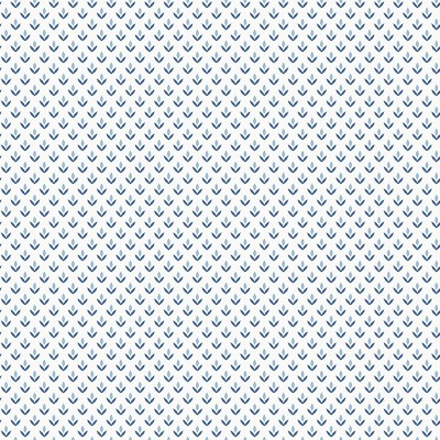 papel de parede comflor de lis cor azul escuro e azul claro com fundo branco
