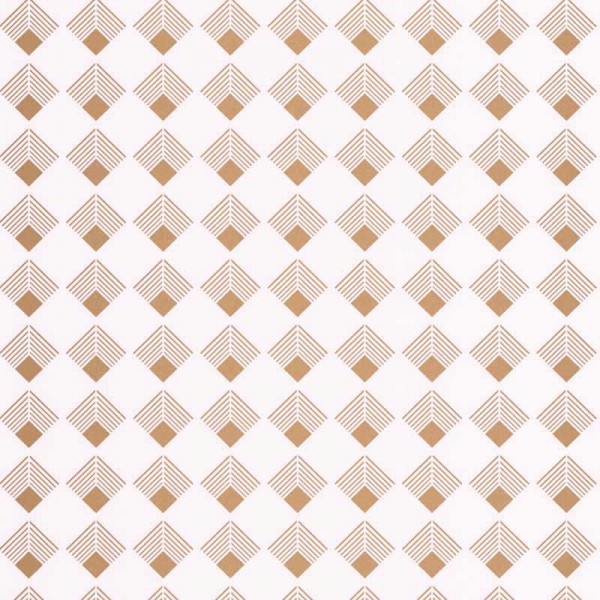 paper pintat art deco amb rombes daurats i un fons blanc