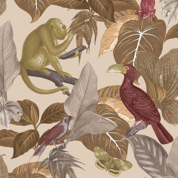 Papel de parede por metros Tropical Jungle Bordeaux ML18504