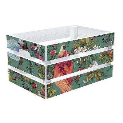 Papel pintado a metros pájaros exóticos verde ML91401