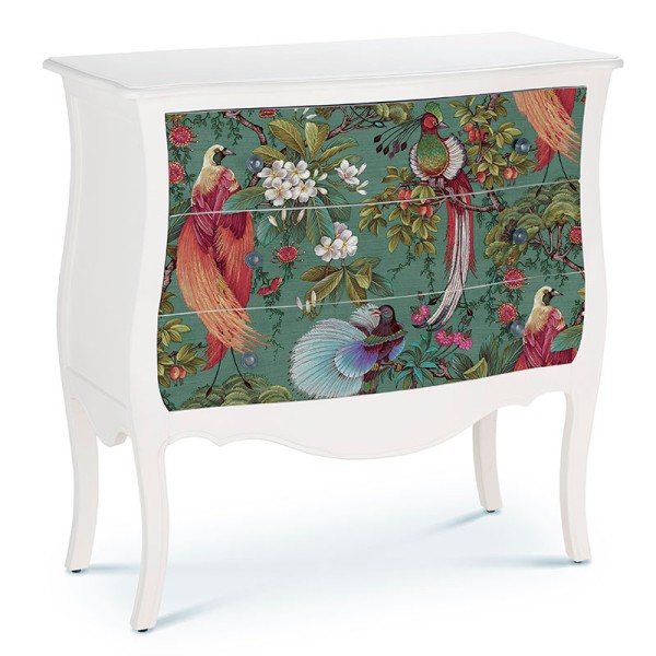 Papel pintado a metros pájaros exóticos verde ML91401