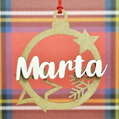 Bola de nadal personalitzada amb nom estrelles BN204 Bola de nadal personalitzada amb nom estrelles BN204