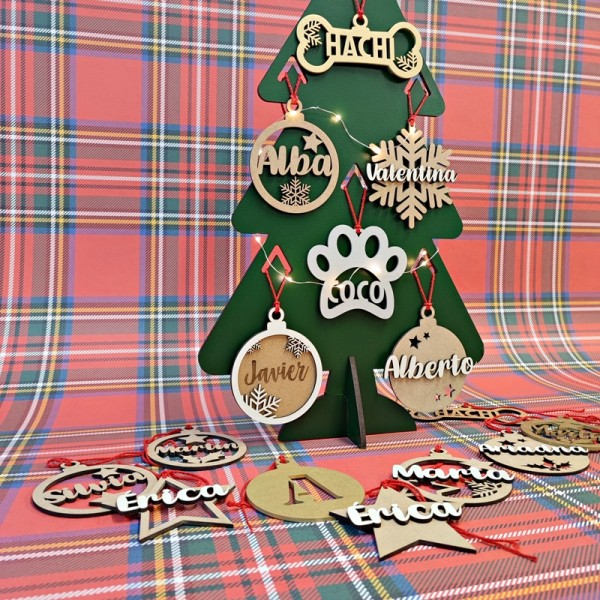 Estrela de Natal personalizada com nome BN206