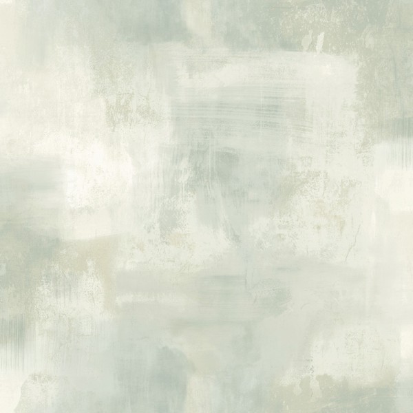 papel pintado con imitación a hormigón desgastado de color gris, azul y beige