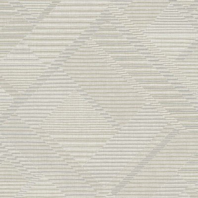 Papel pintado geométrico con forma de zig zag de color beige y tonalidades plateadas y beige metalizado