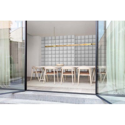 Paper pintat encoixat amb quadres efecte 3d e color gris clar 2