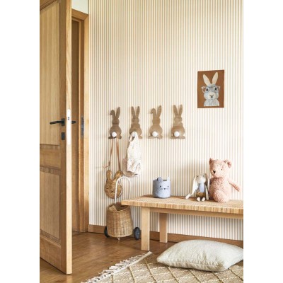 papel de parede riscas infantil cor beige camel 2