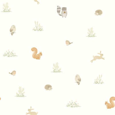 papel pintado con animales en el bosque de color verde almendra papel pintado con animales en el bosque de color verde almendra