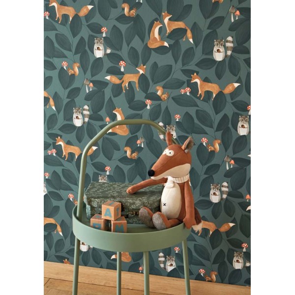 papel pintado infantil zorros y ardillas papel pintado infantil zorros y ardillas
