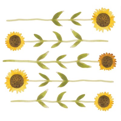 Sticker infantil adhesivo con girasoles