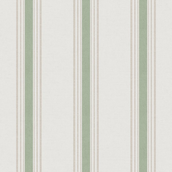 papel de parede efeito tecido cor verde, bege e creme