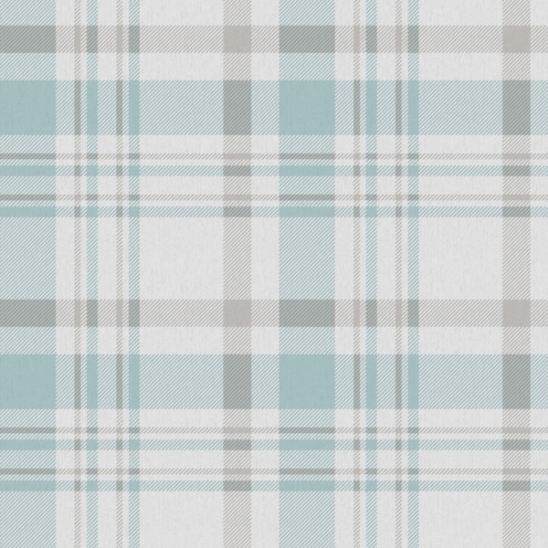 papel de parede xadrez escocês cor azul turquesa, cinza e branco acinzentado