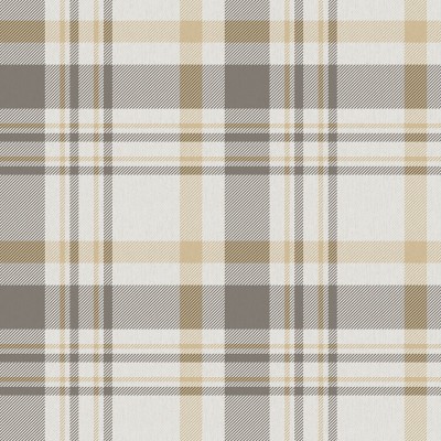 papel de parede xadrez escocês cor cinza, ocre e branco acinzentado