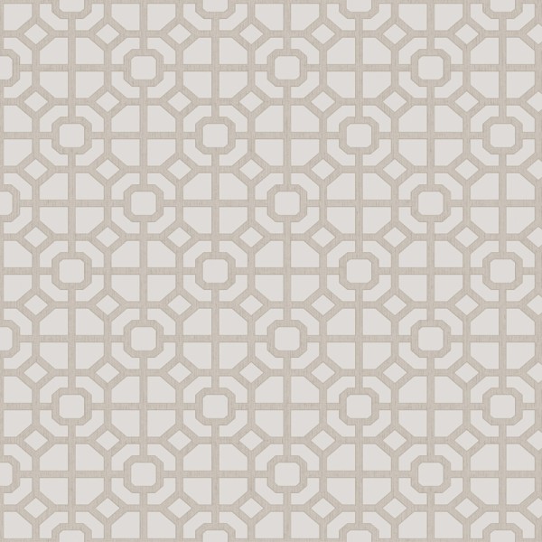 Papel de parede em mosaico com formas geométricas bege
