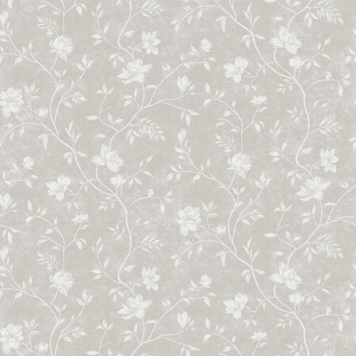paper pintat floral romàntic que conté magnolies de color blanc amb un fons gris clar
