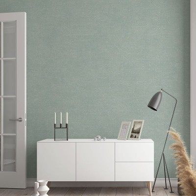 papel de parede texturizado suave em uma cor verde salvia. 2