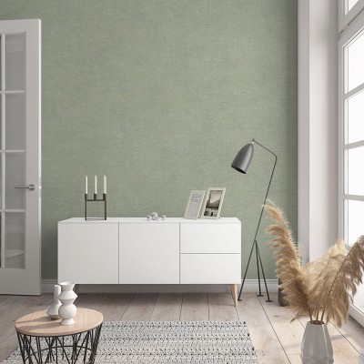 papel de parede texturizado suave em uma cor verde oliva. 2