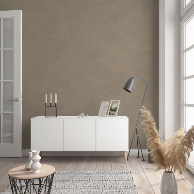 papel de parede texturizado suave em uma cor marrom terra. 2