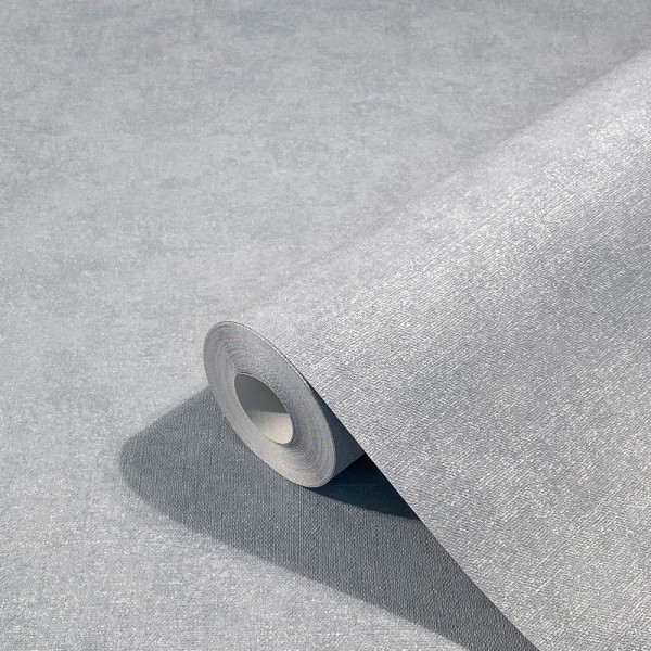 Papel pintado liso azul grisáceo