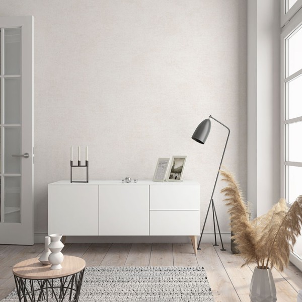 papel de parede texturizado suave em uma cor branco bege.