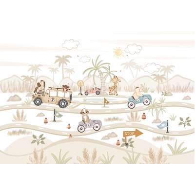 Mural Infantil Corrida no Deserto VCCD-081 Mural Infantil Corrida no Deserto VCCD-081