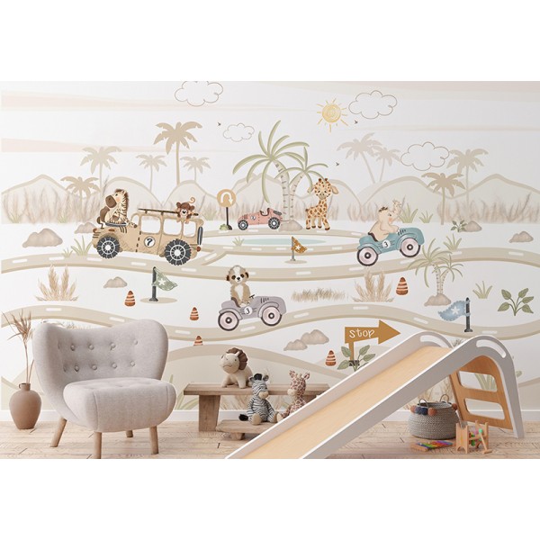 Mural Infantil Carrera en el Desierto VCCD-081 Mural Infantil Carrera en el Desierto VCCD-081