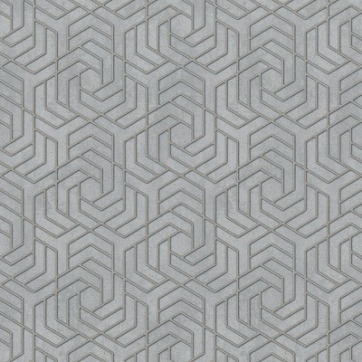 papel de parede geométrico cor cinza com prata e fundo efeito concreto