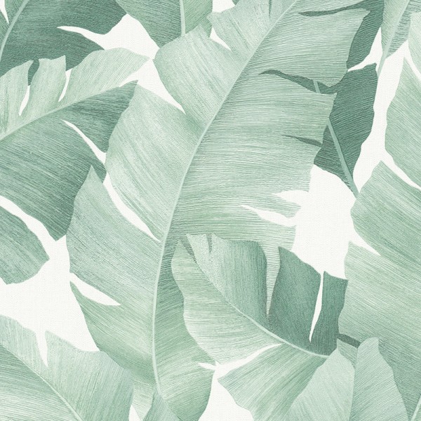 papel de parede folhas tropicais verdes