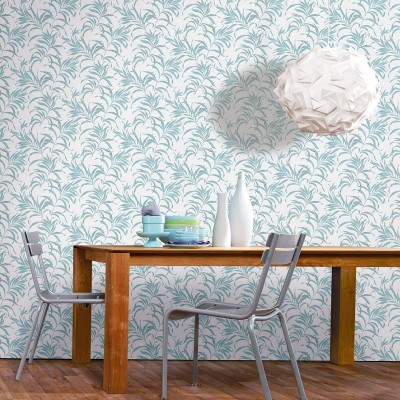 papel de parede folhas turquesa azul papel de parede folhas turquesa azul