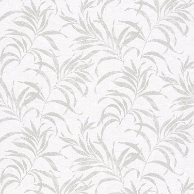 papel pintado hojas beige perla