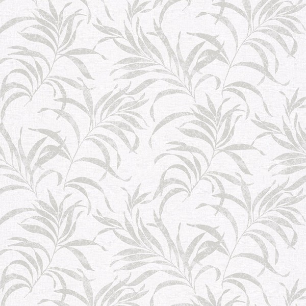 papel pintado hojas beige perla