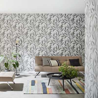 papel de parede folhas cinzentas papel de parede folhas cinzentas