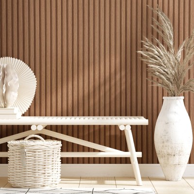 Papel de parede ripas de madeira marrom Papel de parede ripas de madeira marrom