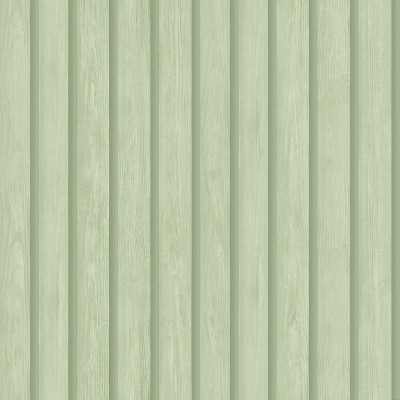 Papel pintado LISTONES DE MADERA VERDE