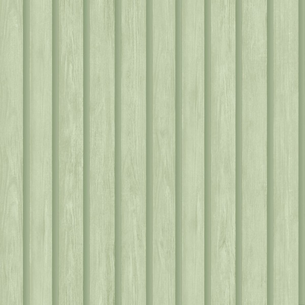 Papel pintado LISTONES DE MADERA VERDE