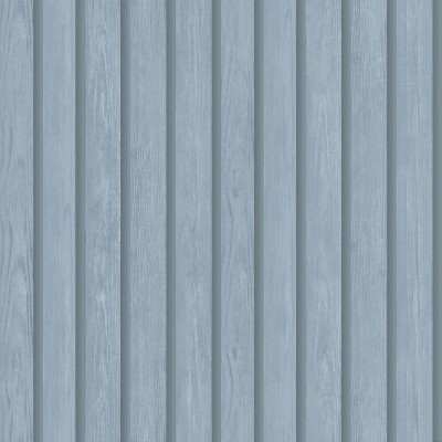Papel de parede RIPAS DE MADEIRA AZUL