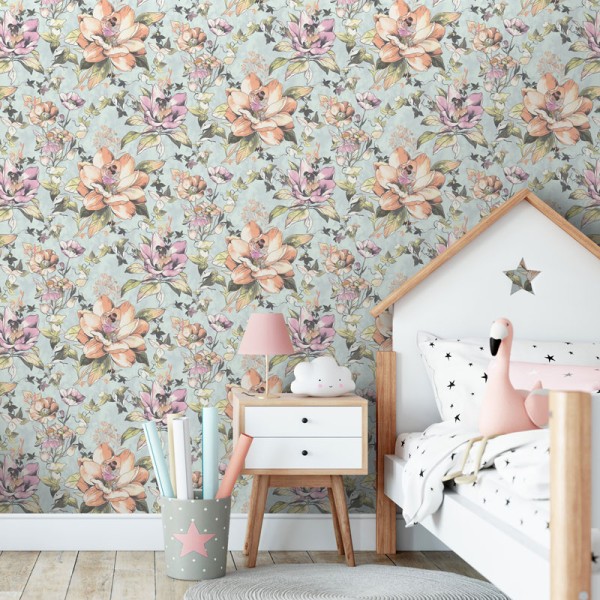 papel de parede com fadas turquesa