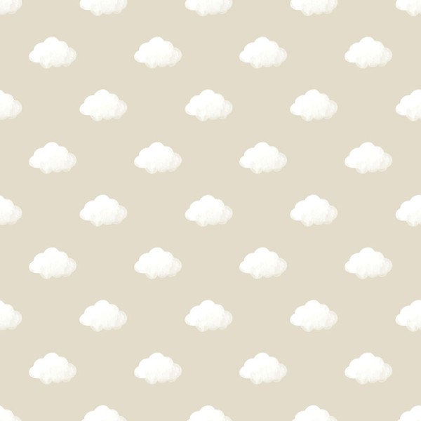 paper pintat núvols blanc amb fons beix