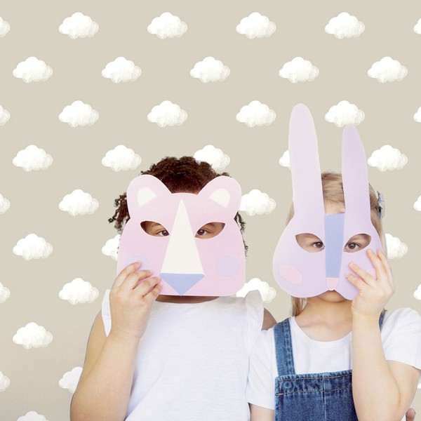 papel pintado nubes blancas con fondo beige papel pintado nubes blancas con fondo beige