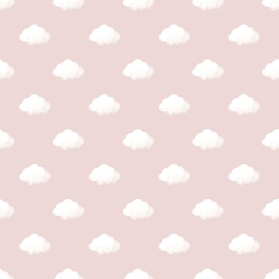 papel de parede nuvens brancas com fundo rosa