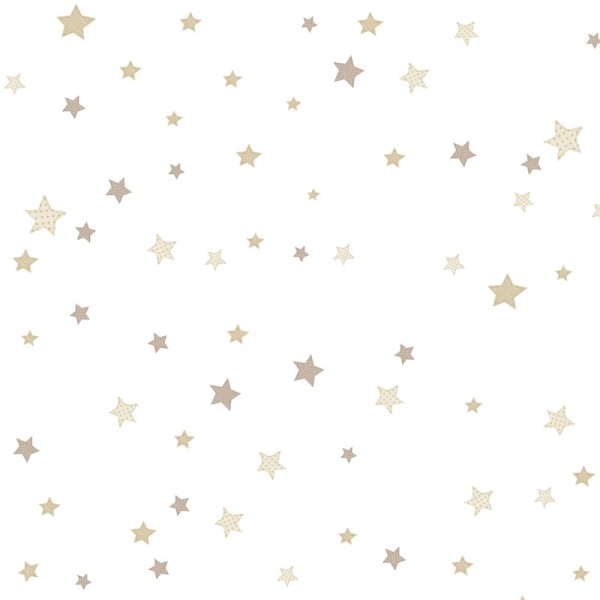 papel pintado estrellas marrón y beige