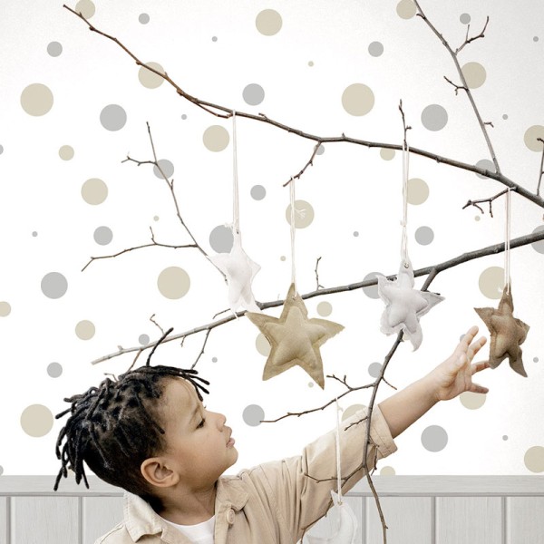 papel pintado círculos beige y gris papel pintado círculos beige y gris