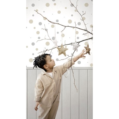 paper pintat cercles beix i gris paper pintat cercles beix i gris