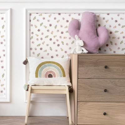 paper pintat flors petites grises i beix 2