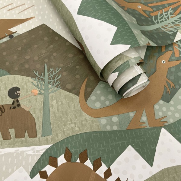 papel de parede animais pré-históricos verde e marrom papel de parede animais pré-históricos verde e marrom